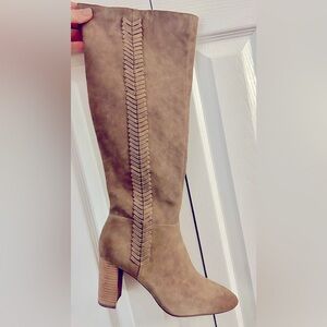 Charles By Charles David Tan Suede Benedict Knee High Boots